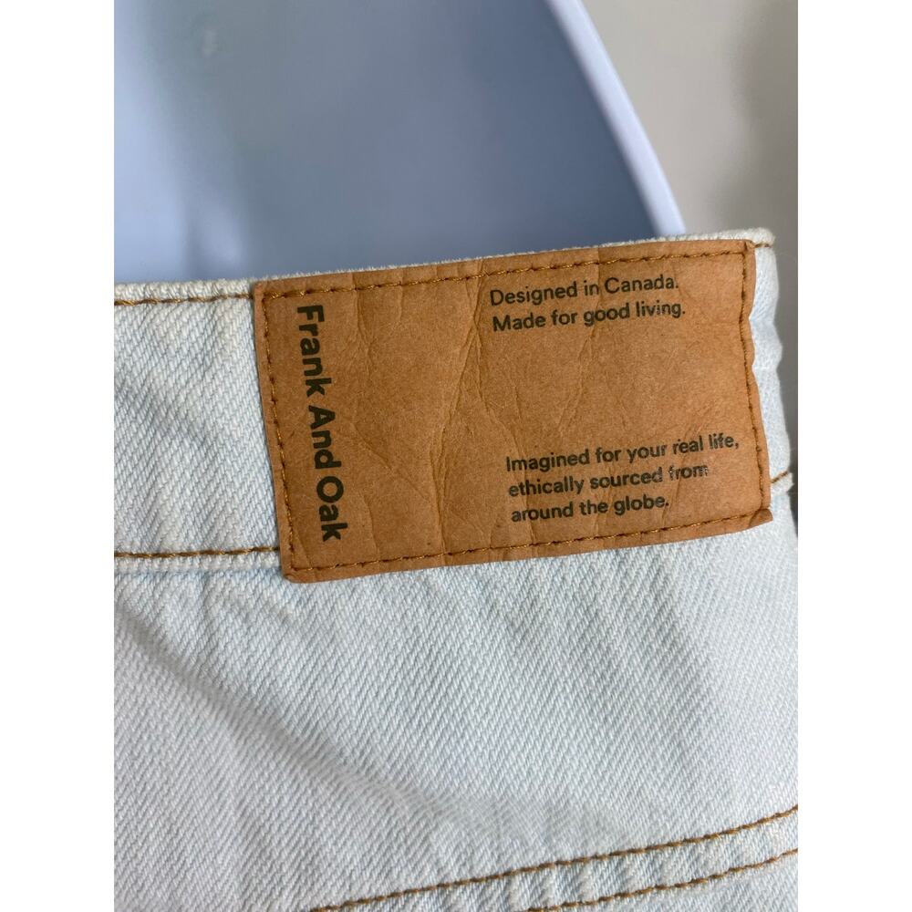 Frank & Oak Linda Balloon Tapered Leg High Rise Jeans Ivory Denim Size 29 - Picture 8 of 14